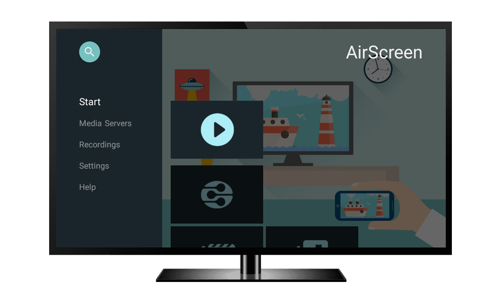 محیط اپلیکیشن AirScreen