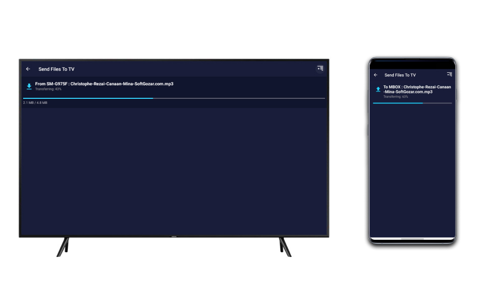 انتقال فایل به اندروید باکس