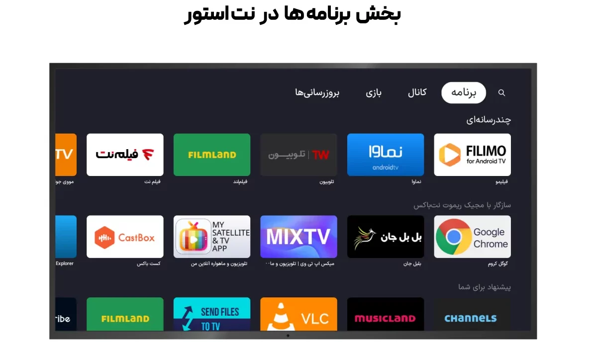 نصب برنامه روی تلویزیون اندروید بدون گوگل پلی