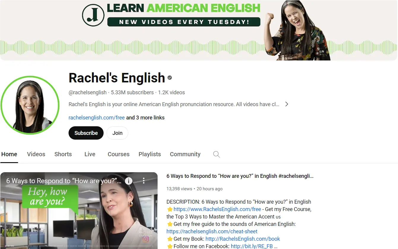 کانال Rachel's English