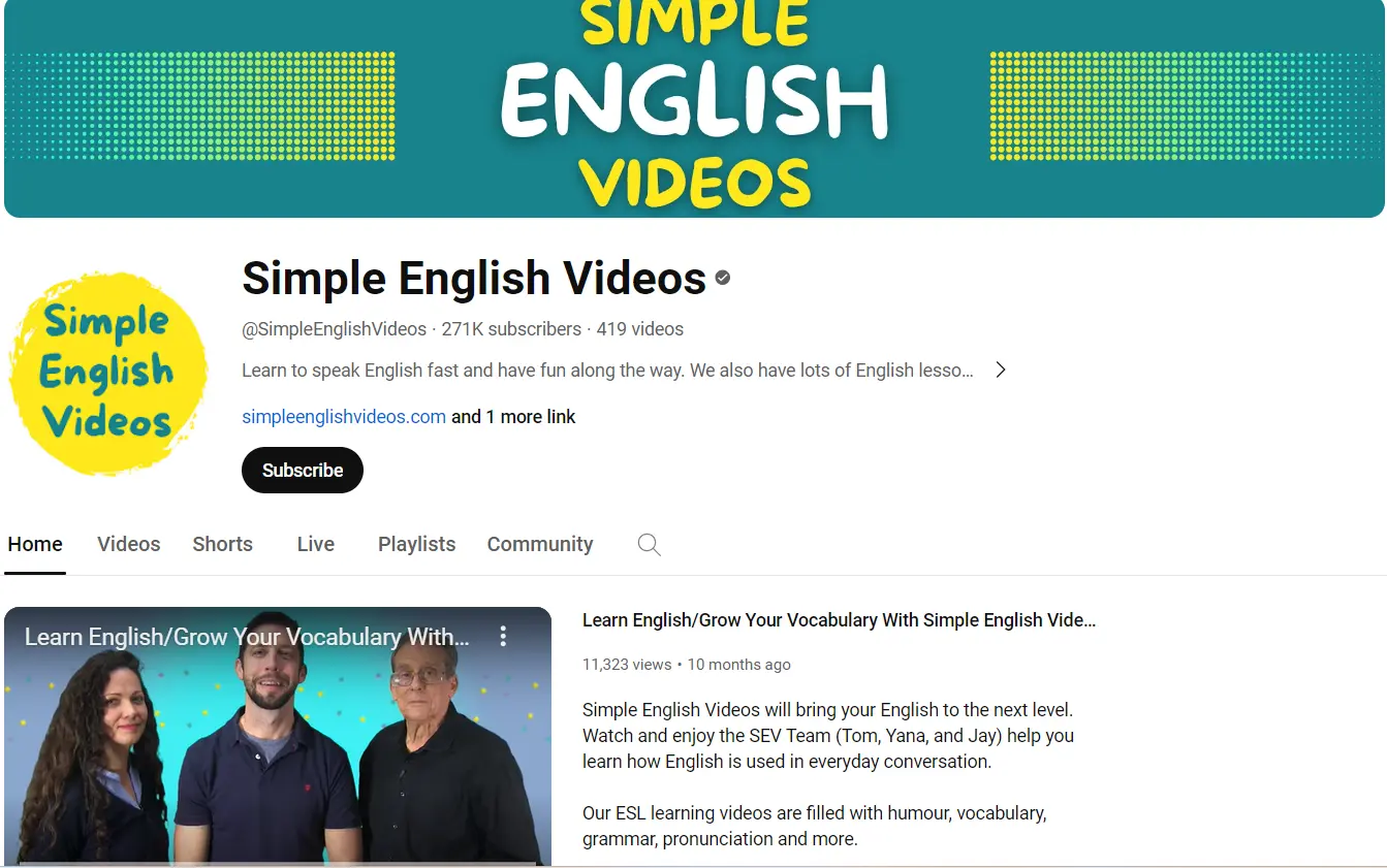 کانال Simple English Videos