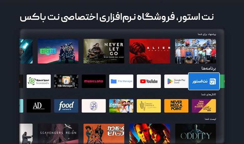 نت استور، بزرگترین آرشیو ایرانی رایگان اپلیکیشن‌های تلویزیون