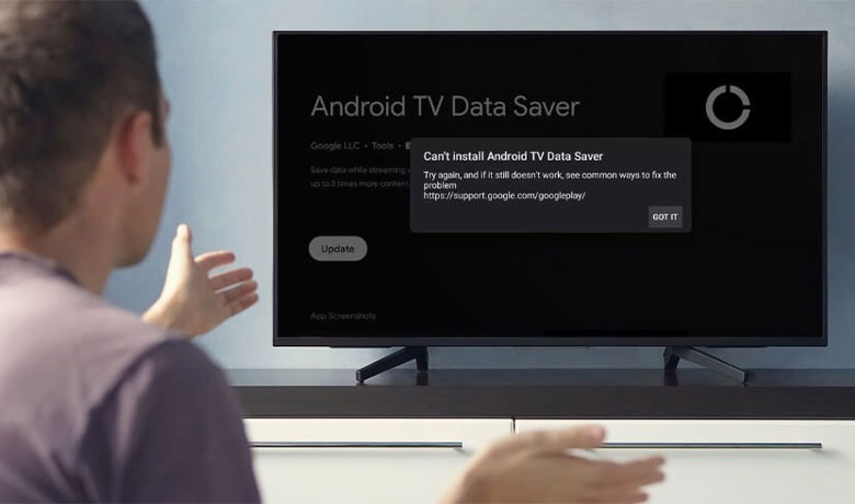 نصب نشدن برنامه روی تلویزیون