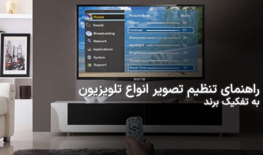 راهنمای تنظیم تصویر تلویزیون