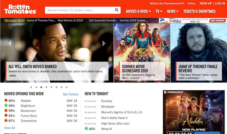 وبسایت راتن تومیتوز