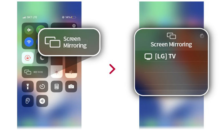 وصل کردن گوشي آیفون به تلویزیون ال جی